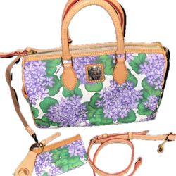 Dooney & Bourke Hydrangea Satchel New