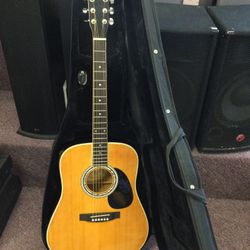 American Legacy Acoustic Electric Guitar Full Size With Plush Case