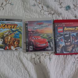 PS3 Games CARS RACE O RAMA and DREAMWORKS KARTS PLUS CASE OF LEGO BATMAN 2
