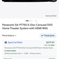 PANASONIC HDMI 360 SURROUND SOUND SYSTEM!!!