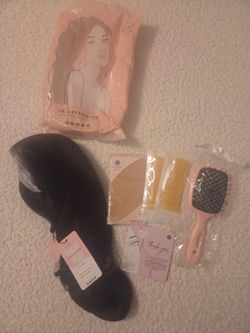 JB Extension  Long brown Wig, cap and brush
