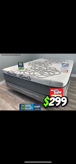 Queen Sky Comfort Bamboo Cool Gel Memory Foamm Matres Andboxspring