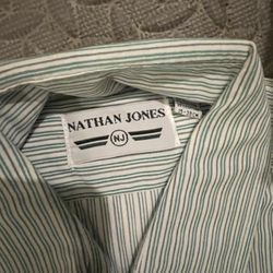 Striped Collard Dress Shirt Men’s New 