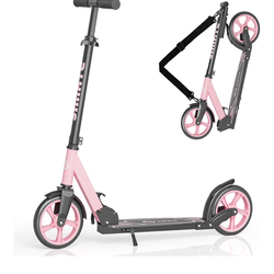 SIMATE Kick Scooter for Kids Teens & Adults, 4 Adjustable