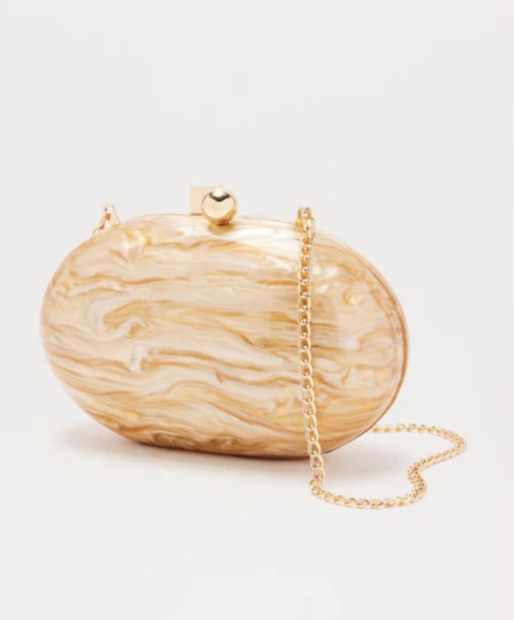NEW Fashion Nova Champagne clutch