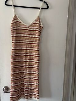 Striped Knit Dress- large