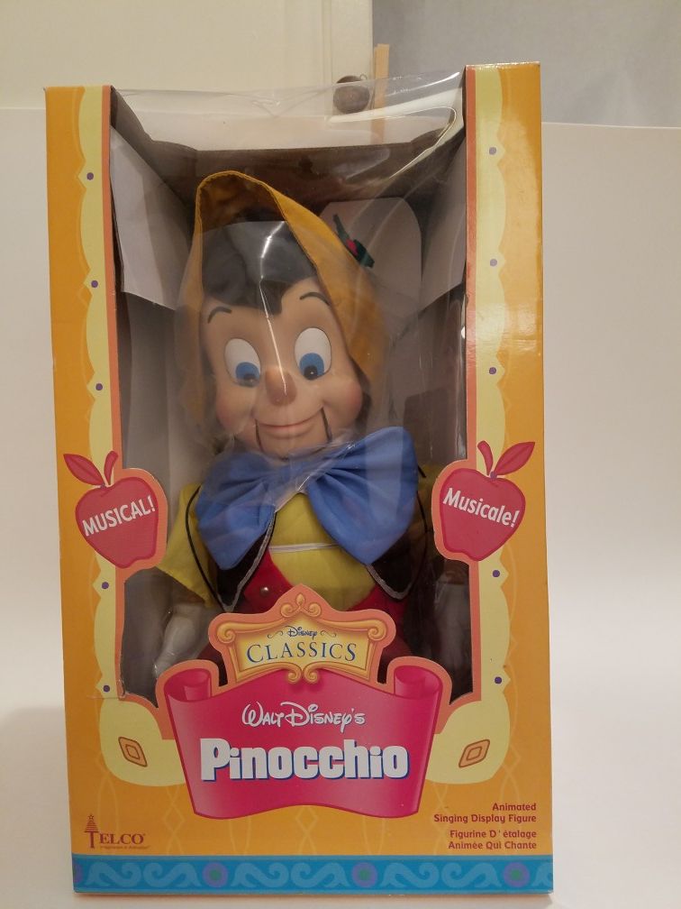 Telco PINOCCHIO Walt Disney Animated Singing Christmas Display Figure Puppet BOX