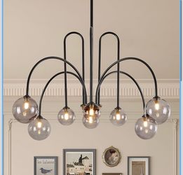 8 Lights Modern Sputnik Chandelier