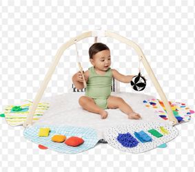 Baby Activity Gym Play Mat with Wooden Arch