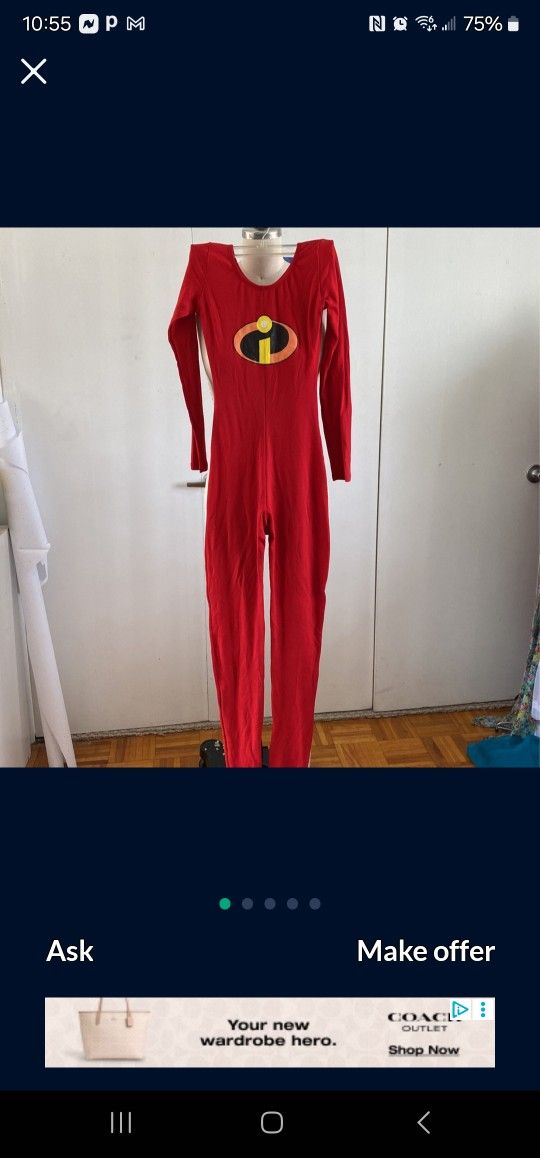 Halloween The Incredible Halloween Jumpsuit Size Large Excellent Condition Zips And Back