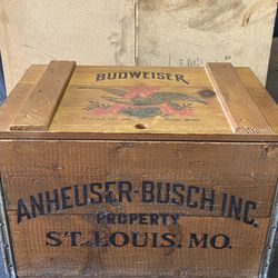 Vintage Centennial 1(contact info removed) Anheuser-Busch Budweiser Wood Crate St. Louis, MO