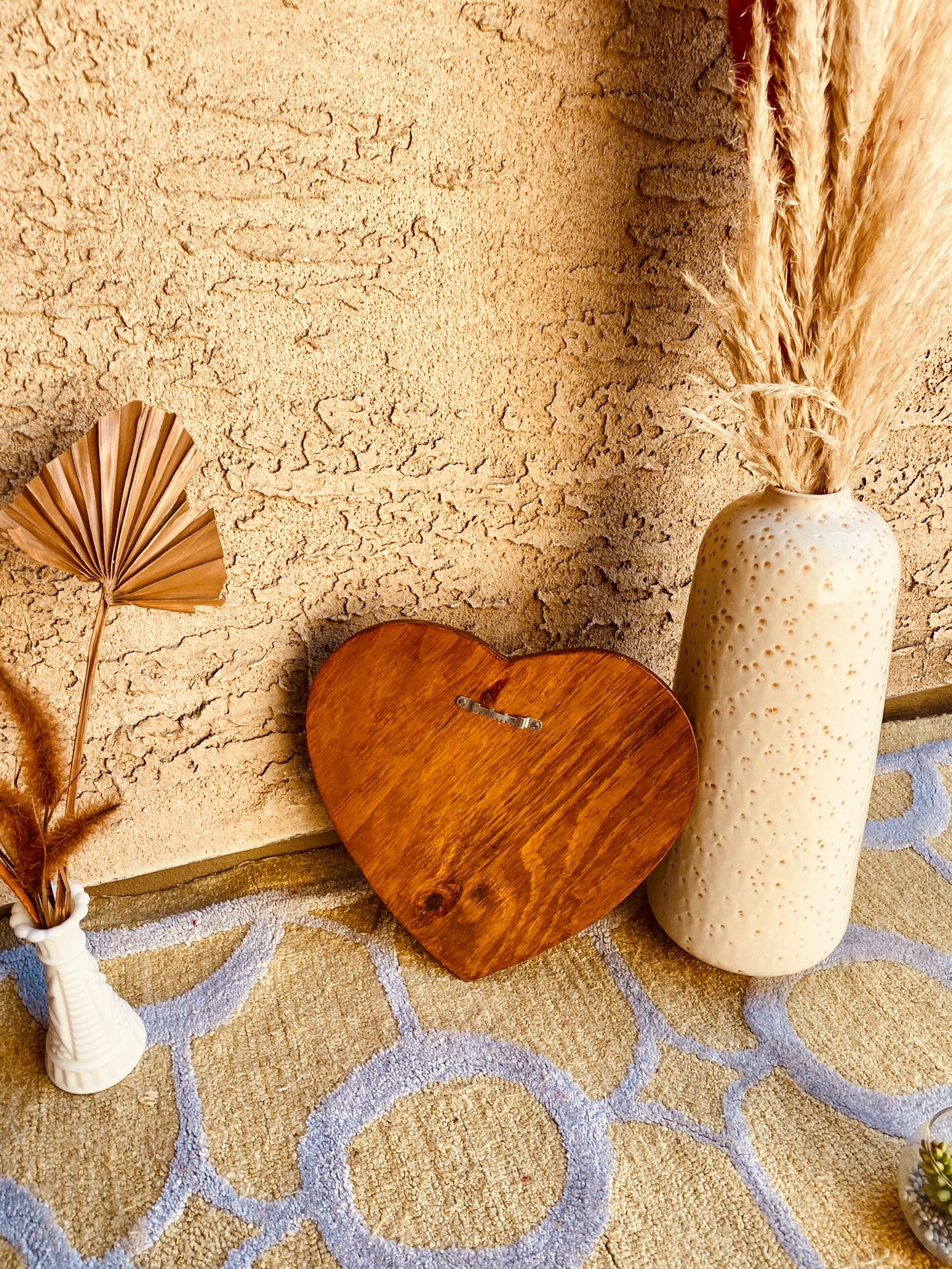 Small Wooden Heart Shelf