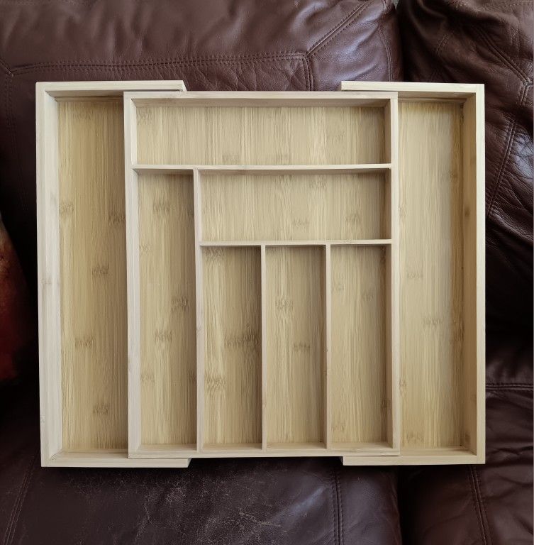 Expandable Drawer Organizer Bamboo Tray Holder