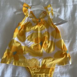 Cute Baby Outfit Dress Dress 12 Months Yellow 