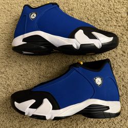 Size 8.5 ( Pre owned, no box) - Air jordan 14 retro Laney
