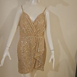 Sequin Dress Gold