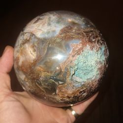 Moss Agate 7.8 Lb Crystal Sphere