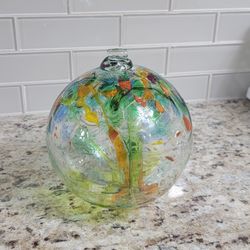 2 Vintage Glass Sun Catchers Hand Blown