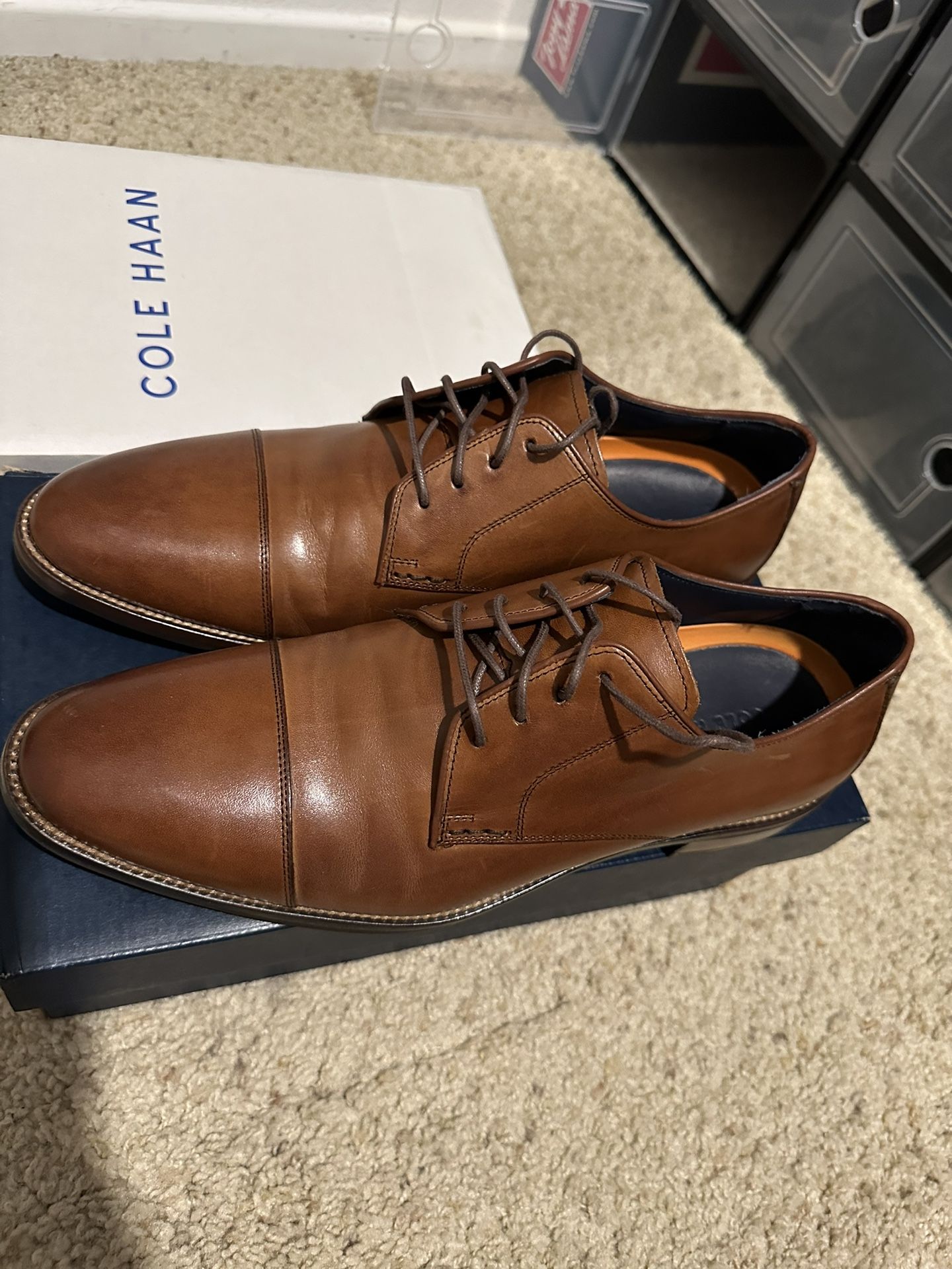 Cole Haan Lenox Hill cap oxford in tan Vintage Genuine Men COLE HAAN Tan Lenox Hill Cap Oxford  main image 4