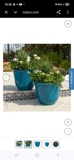 Theo Resin Planters. 2 PACK