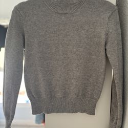 Small Grey Turtleneck Sweater