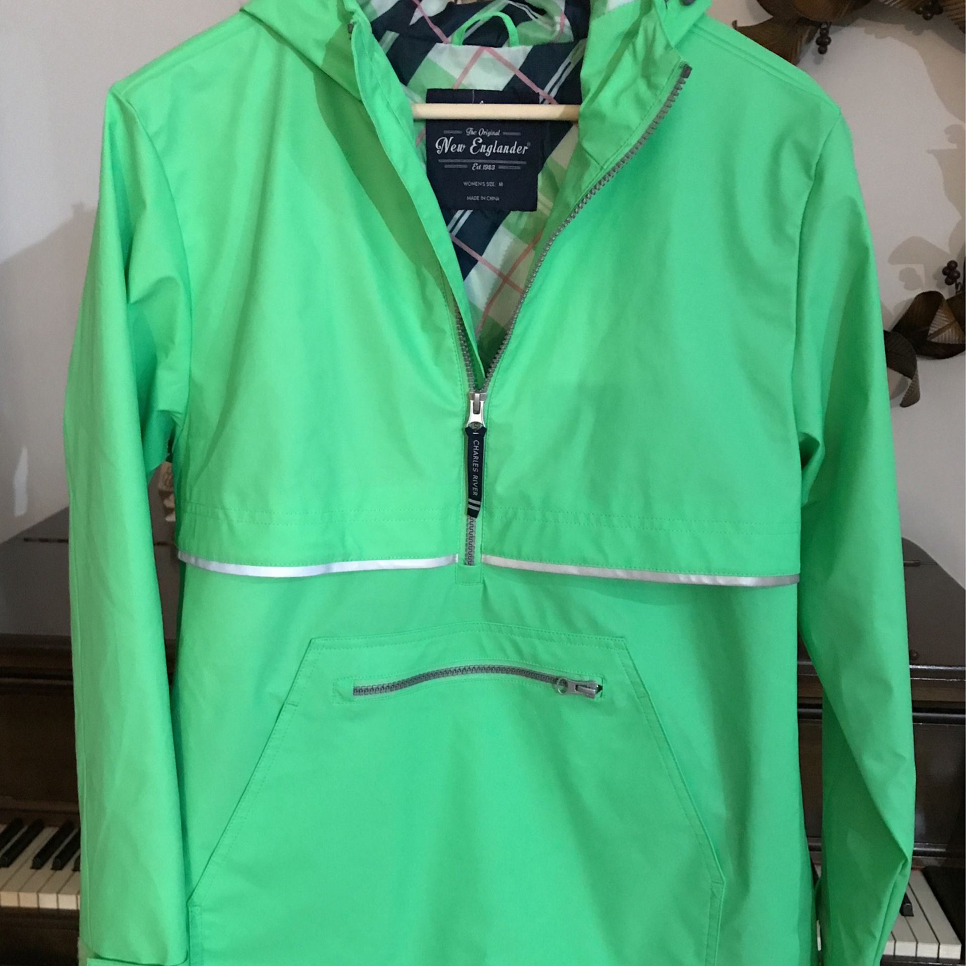 $12.00 Women’s Size Med  New Englander Coat Jacket Sip Up Rain Coat Active Wear Sport Running Walking  