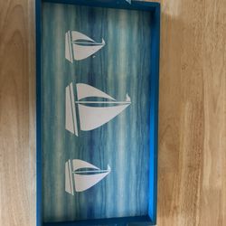 Wooden Coastal Tray
