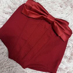 Red Corset With Bow 