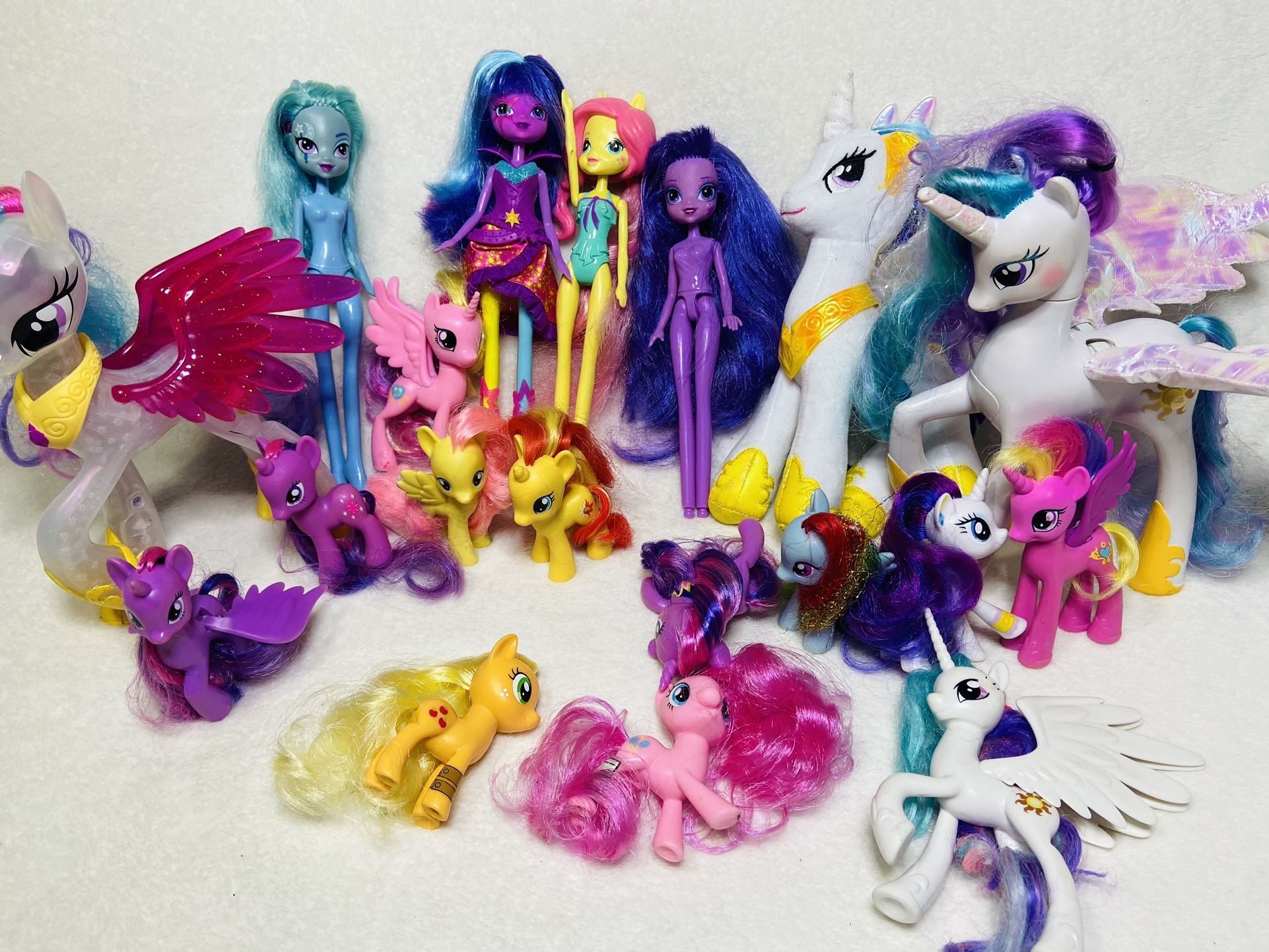 My Little Pony G4 Lot Celestia Twilight Sparkle Equestria Girls