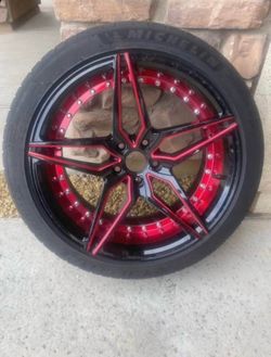 Marquee Mercedes wheels and Michelin tires