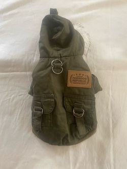 Paris Dog Republic Jacket Coat Clothes SMALL Hooded Hoodie Plush Lined Pockets