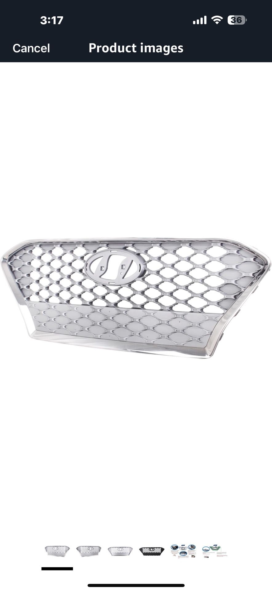 Chrome Front Grille Compatible with 2018-2021 Hyundai Kona Limited/Trend/Ultimate, ABS Replacement Bumper Grill for HY0-J9100 Brand Torci