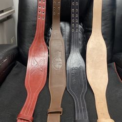 Leather Support Belts, For Gym , Work, And Everyday Back Support