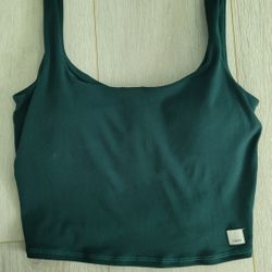 Vuori Green Halo Performance Crop Top, Size Small
