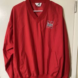 Nebraska Red Pullover Windbreaker Men’s Large