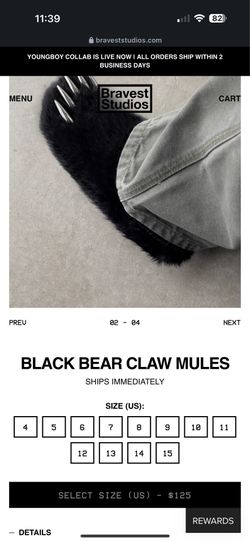 BRAVEST STUDIOS BEAR CLAW SHOES