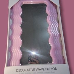 Pink Wave Mirror