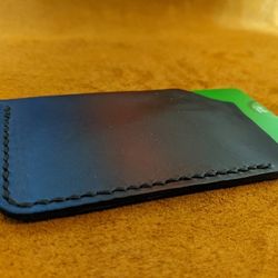 Ombre Leather Front Pocket Wallet Blue-Red-Black