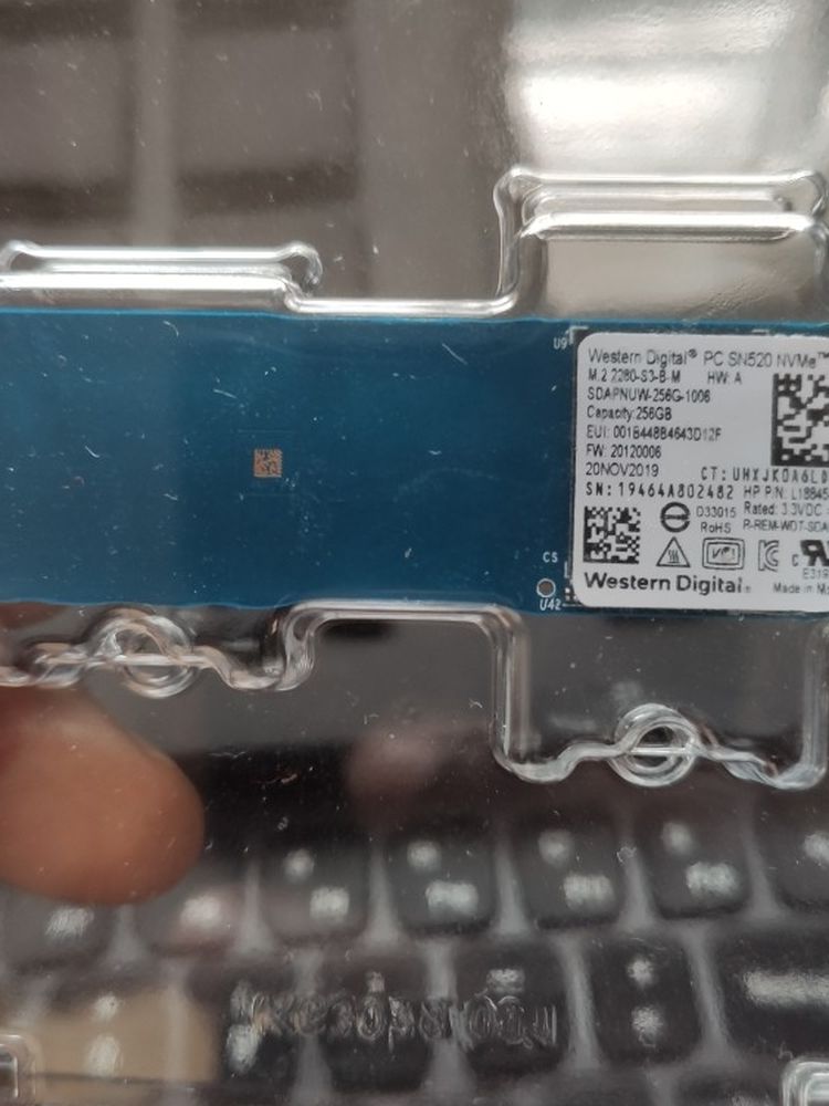 Western digital PC SN520 256gb NVMe m.2 ssd hard drive