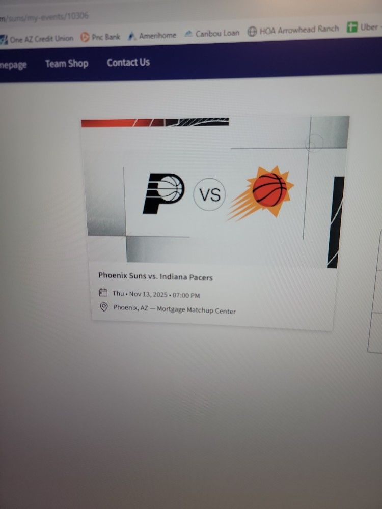 Phoenix Suns Vs Indiana Pacers 