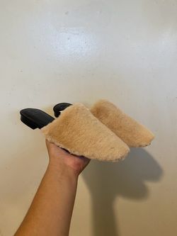 a new day Faux Fur Carter Flats Slippers Woman Size : 8