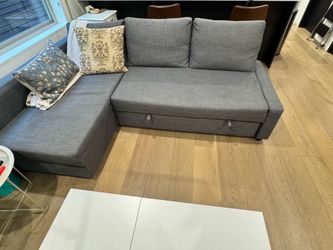 $299 Ikea Friheten sofa- sleeper sectional, 3 seat w/storage, Skiftebo dark gray