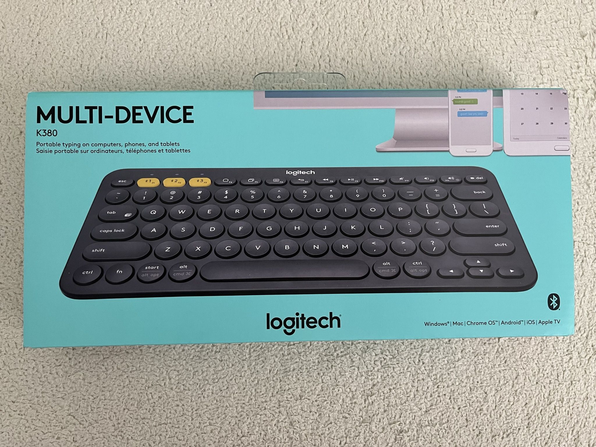 Logitech K380 Multi-Device Portable Bluetooth Keyboard (like new)