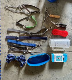 Silver line hoof trimmers- Goat Grooming and Care set with leads and halter