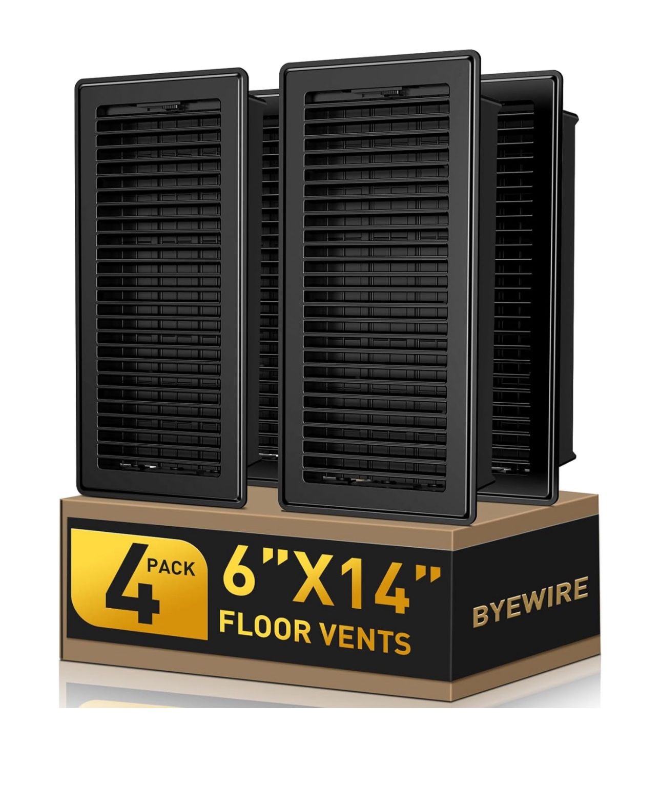 Floor Register Fits 6x14 and 14x6 Duct Opening - Floor Vent Covers