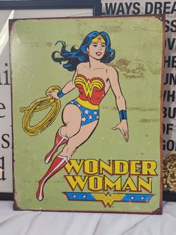 12.5x16 Wonder Woman Rustic Metal Wall Art 12x16