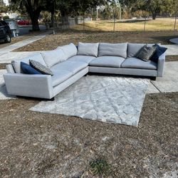 Large West Elm Harmony Sectional Sofa Couch