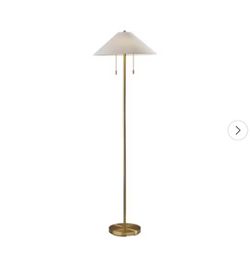 Adesso Claremont Floor Lamp Antique Brass