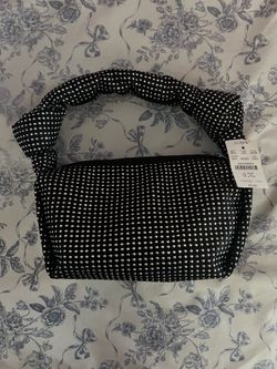 J.Crew black bedazzled bag