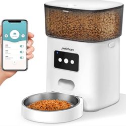  Automatic Cat Dog Feeder, 4L WiFi Pet Food Dispenser for Cats and Dogs APP Control Auto Pet Feeder Up to 20 Portions15 Meals per Day  Alarm White